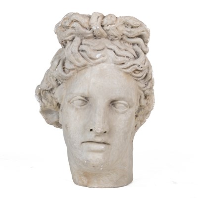 Lot 58 - A plaster bust after Apollo Belvedere