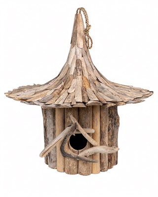Lot 1342 - A rustic wooden bird box