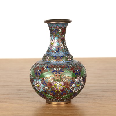 Lot 409 - Cloisonne vase Chinese, late 19th Century with...