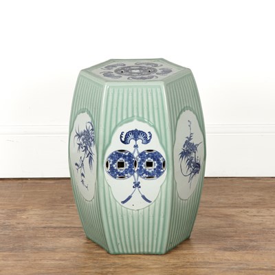 Lot 240 - Longquan and blue and white garden seat...