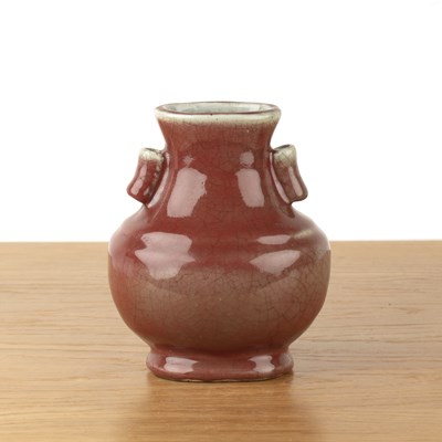 Lot 410 - Archaic bronze form sang de boeuf vase Chinese,...