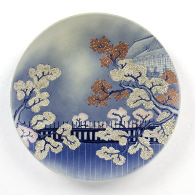 Lot 414 - Blue ground charger Japanese, circa 1900 with...