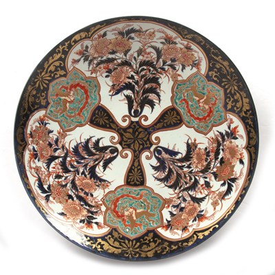 Lot 415 - Large Arita polychrome charger Japanese, 18th...