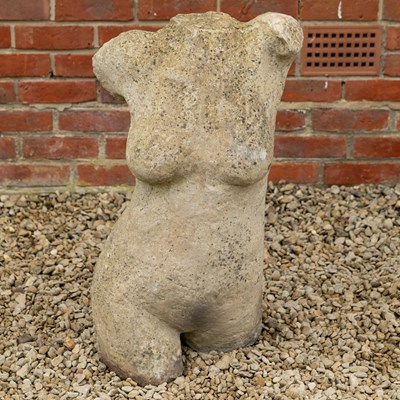Lot 1389 - A garden sculpture depicting a nude female torso