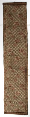 Lot 229 - Large red silk panel Chinese embroidered with...
