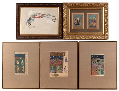 Lot 460 - Collection of paintings Indo-Persian together...