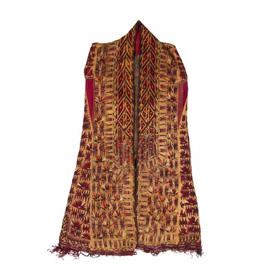Lot 251 - A Turkmen woman’s ceremonial yellow ‘Chyrpy’...