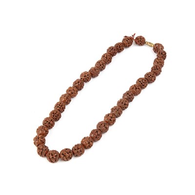 Lot 236 - Coquilla carved nut bead necklace Chinese made...