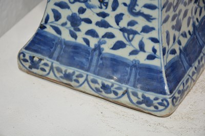 Lot 424 - Blue and white 'fang zun' altar vase Chinese,...