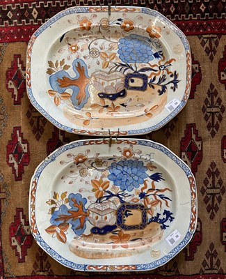 Lot 30 - A pair of early 19th century Mason's ironstone meat platters