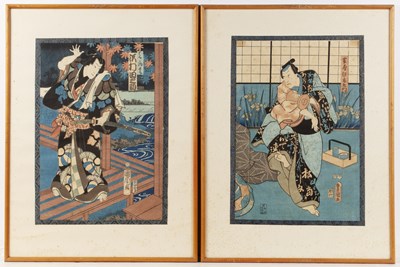 Lot 292 - Collection of woodblock prints Japanese...