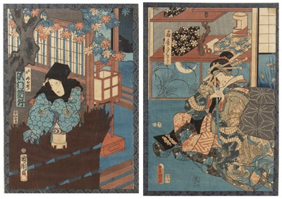 Lot 292 - Collection of woodblock prints Japanese...