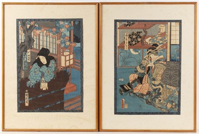 Lot 292 - Collection of woodblock prints Japanese...