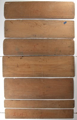 Lot 425 - Seven Ispahan carpet cartoon boards Iran,...