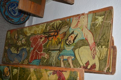 Lot 425 - Seven Ispahan carpet cartoon boards Iran,...