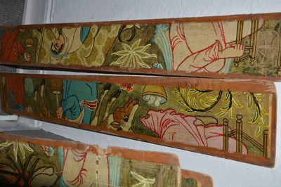 Lot 425 - Seven Ispahan carpet cartoon boards Iran,...