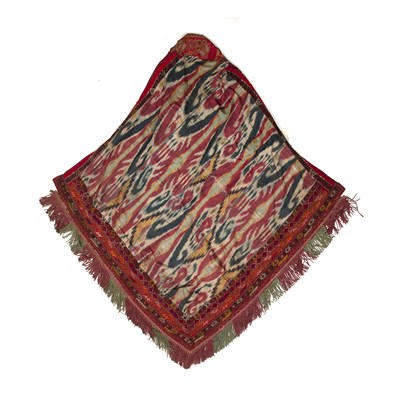 Lot 253 - An Uzbek Karakalpak tribe, bridal veiling...