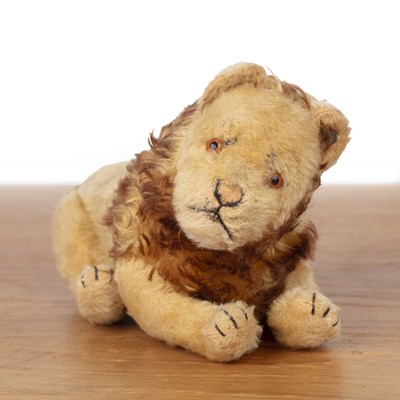 Lot Steiff German, lion plush, (possibly a sample),...