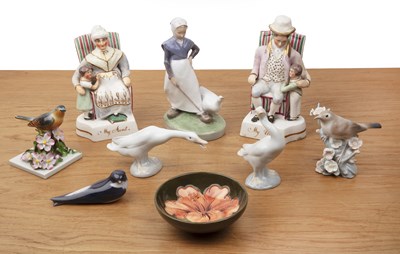Lot 261 - Group of various ceramics comprising: a pair...