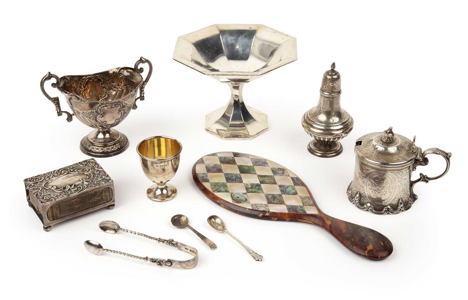 Lot 213 - Group of various silver and miscellaneous...