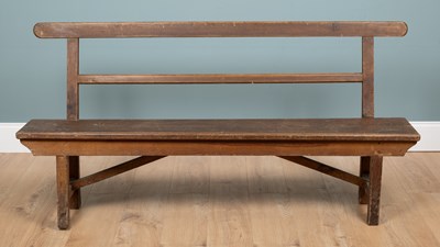 Lot 1155 - An early 20th century pine bench