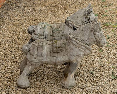 Lot 1417 - A pair of Shire Horse garden sculptures
