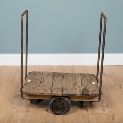 Lot 1512 - An early 20th century Slingsby sliding-wheel trolley