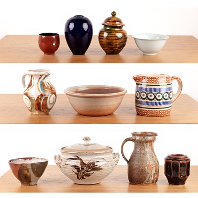 Lot 340 - Group of studio pottery and other pieces...
