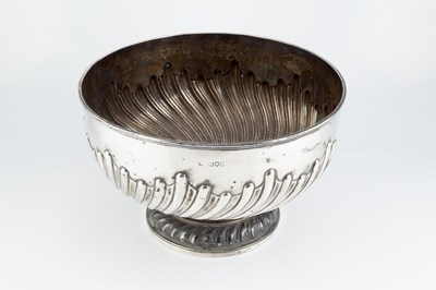 Lot 172 - A late Victorian silver punch bowl, having...