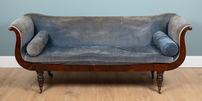 Lot 410 - A Regency mahogany-framed settee