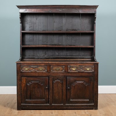 Lot 1196 - An 18th century oak dresser