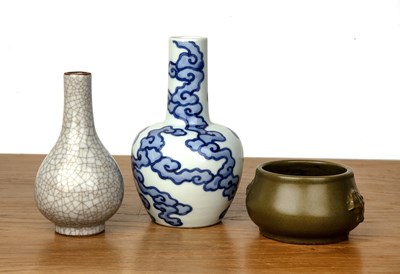 Lot 441 - Group of three pieces Chinese including a tea...