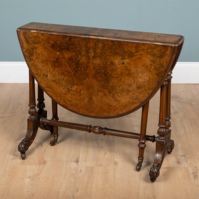 Lot 348 - A Victorian walnut Sutherland table