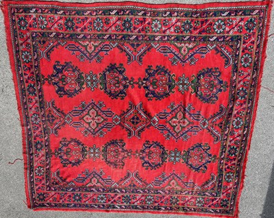 Lot 1252 - A 1920s hand-woven Oushak carpet
