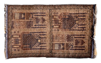 Lot 1292 - An early 20th century Baluch prayer mat