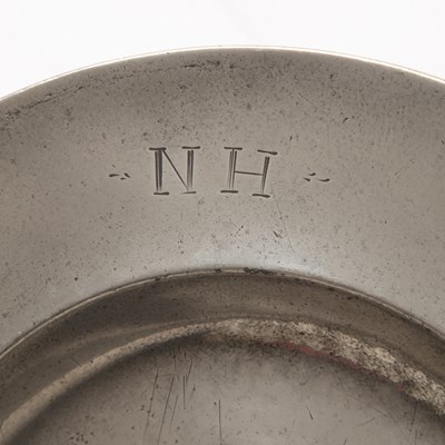 Lot 289 - A German Pewter broad rim ‘bumpy bottom’ dish...