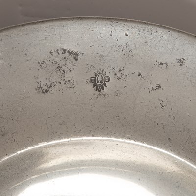 Lot 289 - A German Pewter broad rim ‘bumpy bottom’ dish...