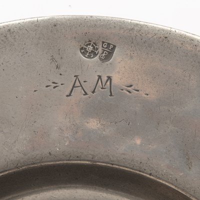 Lot 289 - A German Pewter broad rim ‘bumpy bottom’ dish...