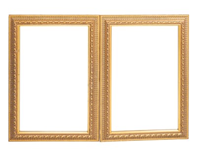 Lot 138 - A pair of modern gilt-framed rectangular wall mirrors