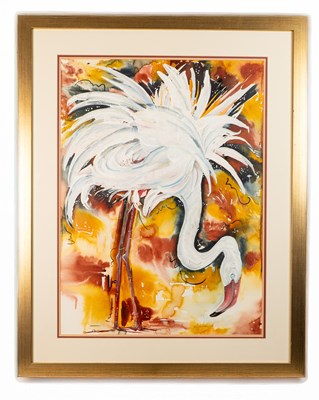 Lot 103A - Rozanne Bell (b.1962) A study of a flamingo...