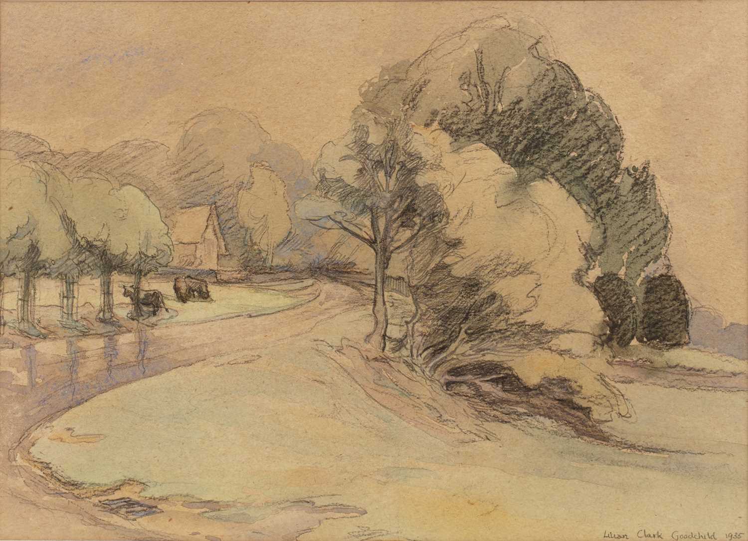 Lot 263 - Lilian Clark Goodchild A country landscape...