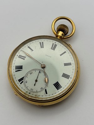 Lot 114 - A late Victorian 18ct gold open face pocket...