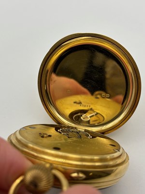 Lot 114 - A late Victorian 18ct gold open face pocket...