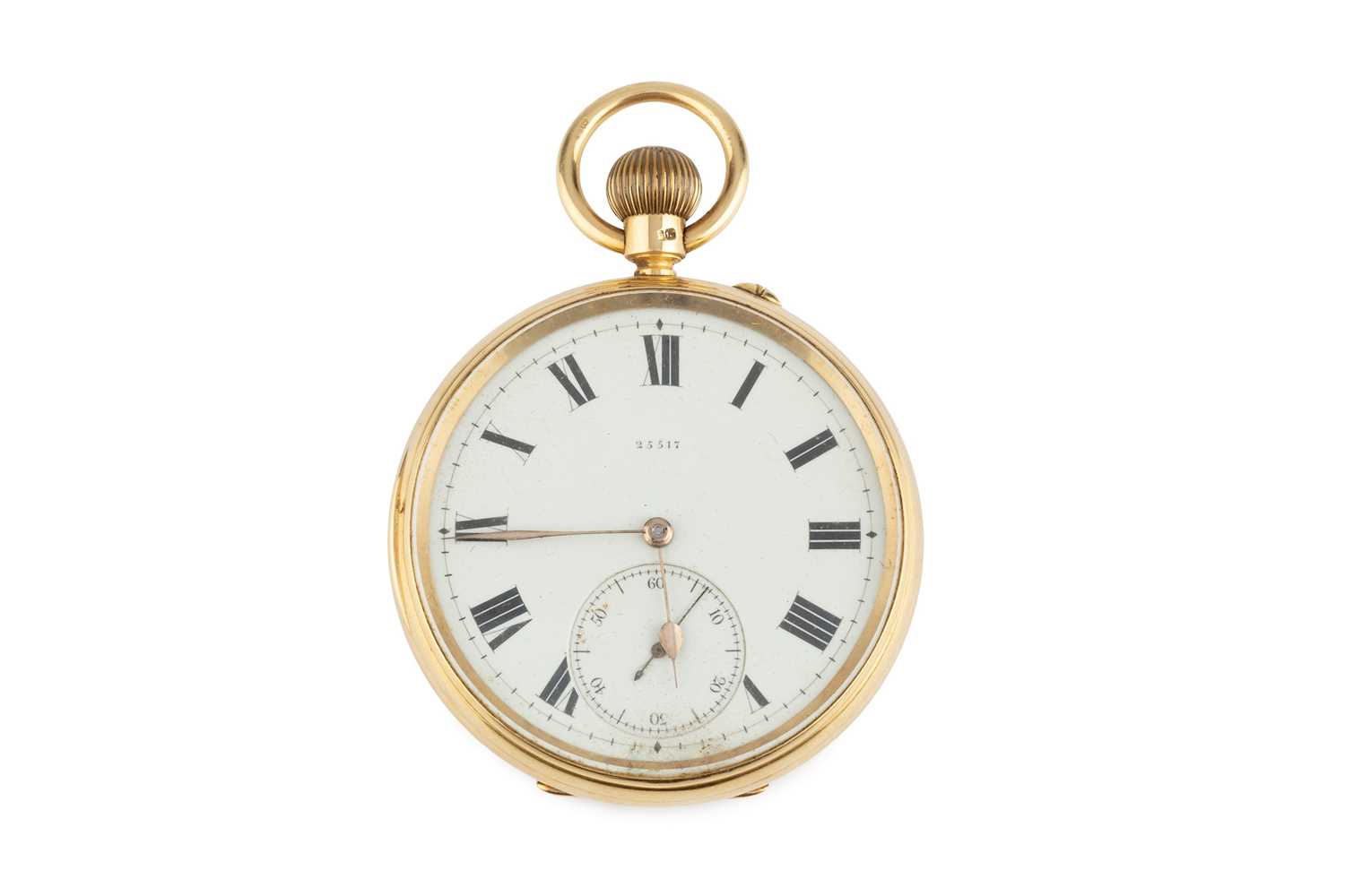 Lot 114 - A late Victorian 18ct gold open face pocket...