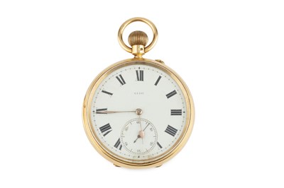 Lot A late Victorian 18ct gold open face pocket...