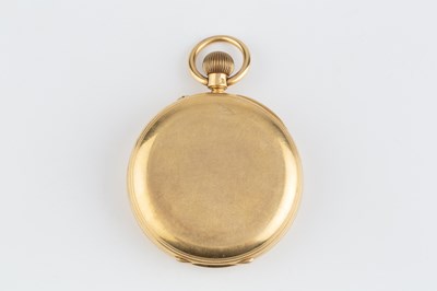 Lot 114 - A late Victorian 18ct gold open face pocket...