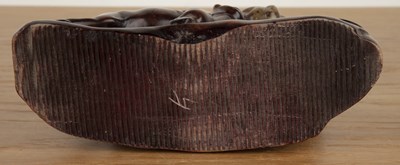 Lot 469 - Soapstone model of a leopard and cub Chinese,...