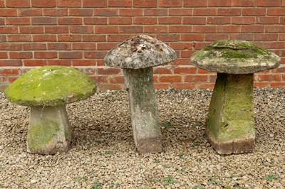 Lot 1381 - A group of three staddle stones