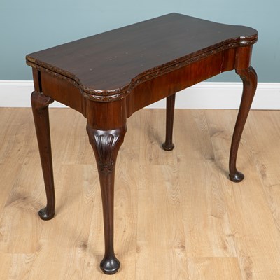 Lot 430 - A Grorgian-style mahogany fold-over card table