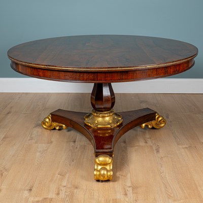 Lot 366 - An early Victorian rosewood circular centre table